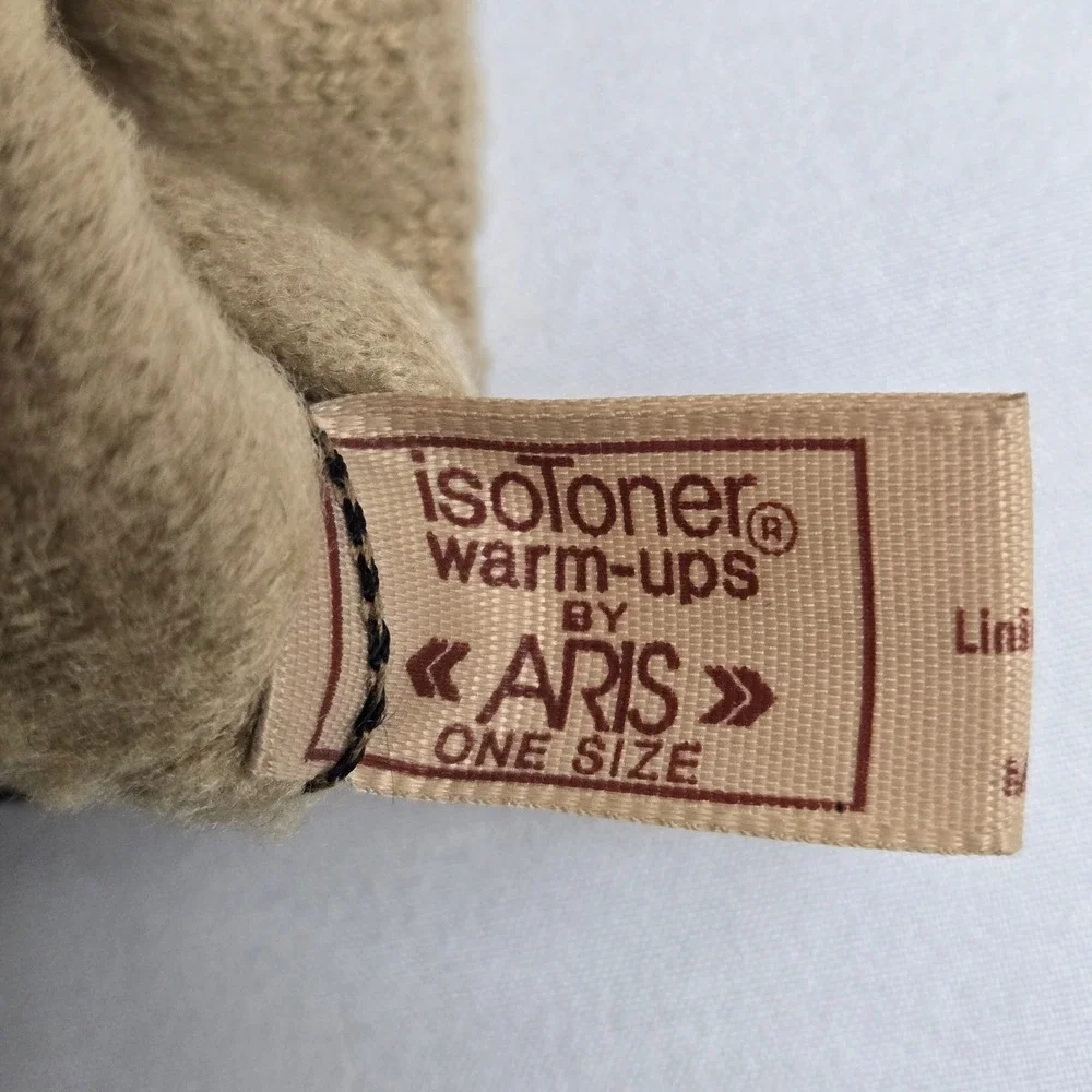 Aris isoToner WarmUps‎ Stretch Driving Gloves Black Brown Chevron One Size Vtg